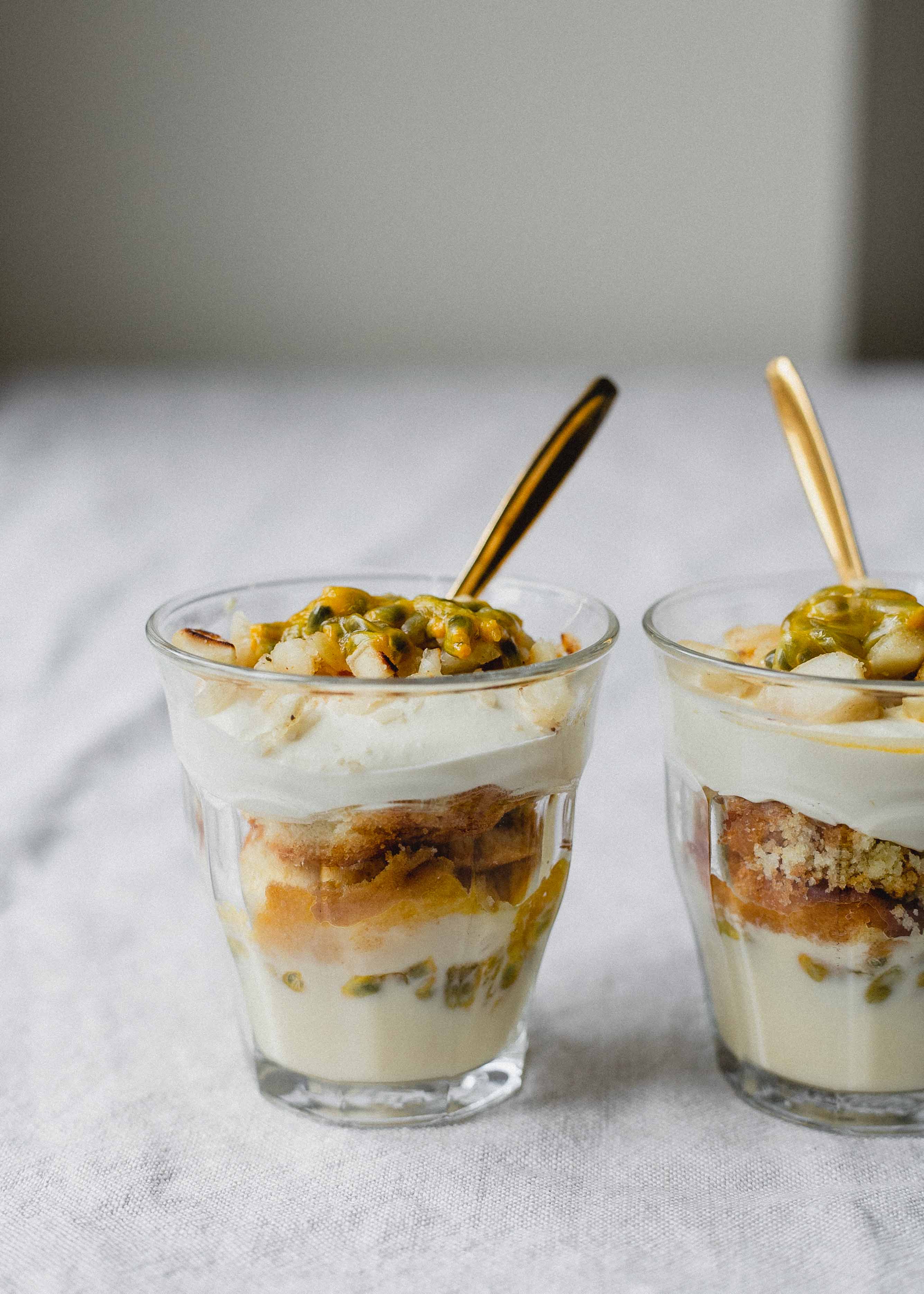 FODMAP friendly passionfruit and kefir pudding