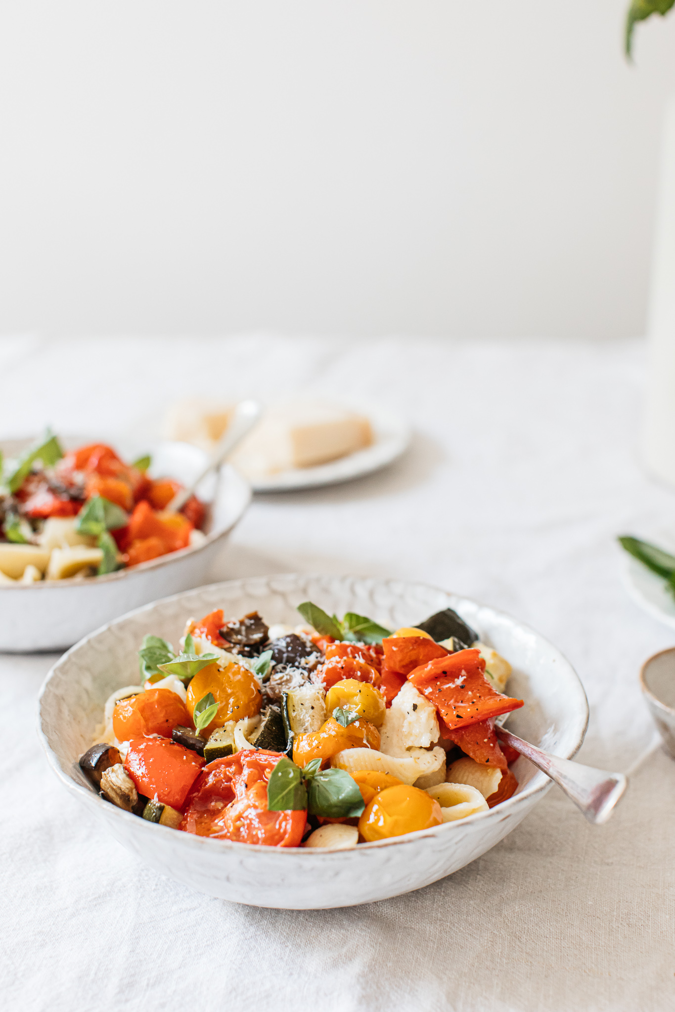 Roasted summer veg pasta low FODMAP