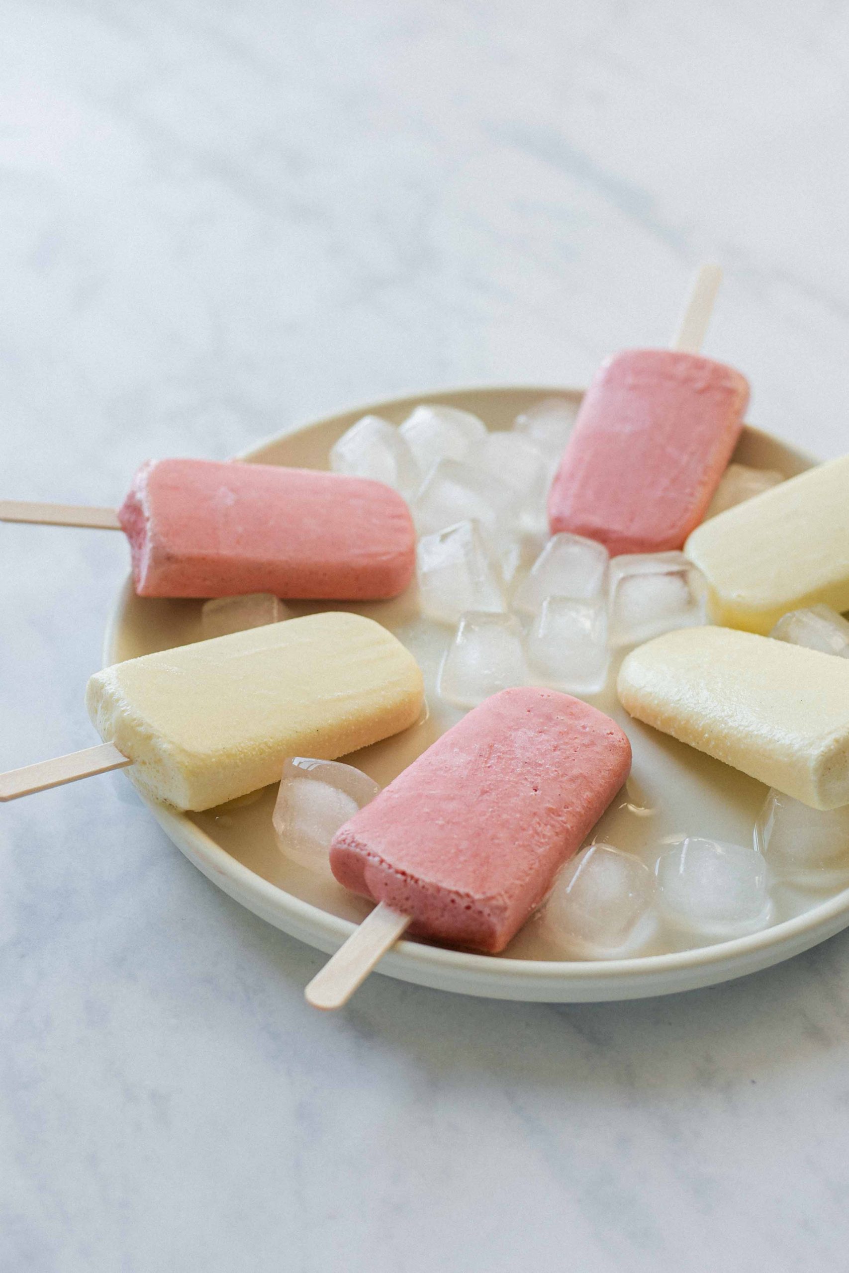 Pineapple and coconut low FODMAP ice lollies