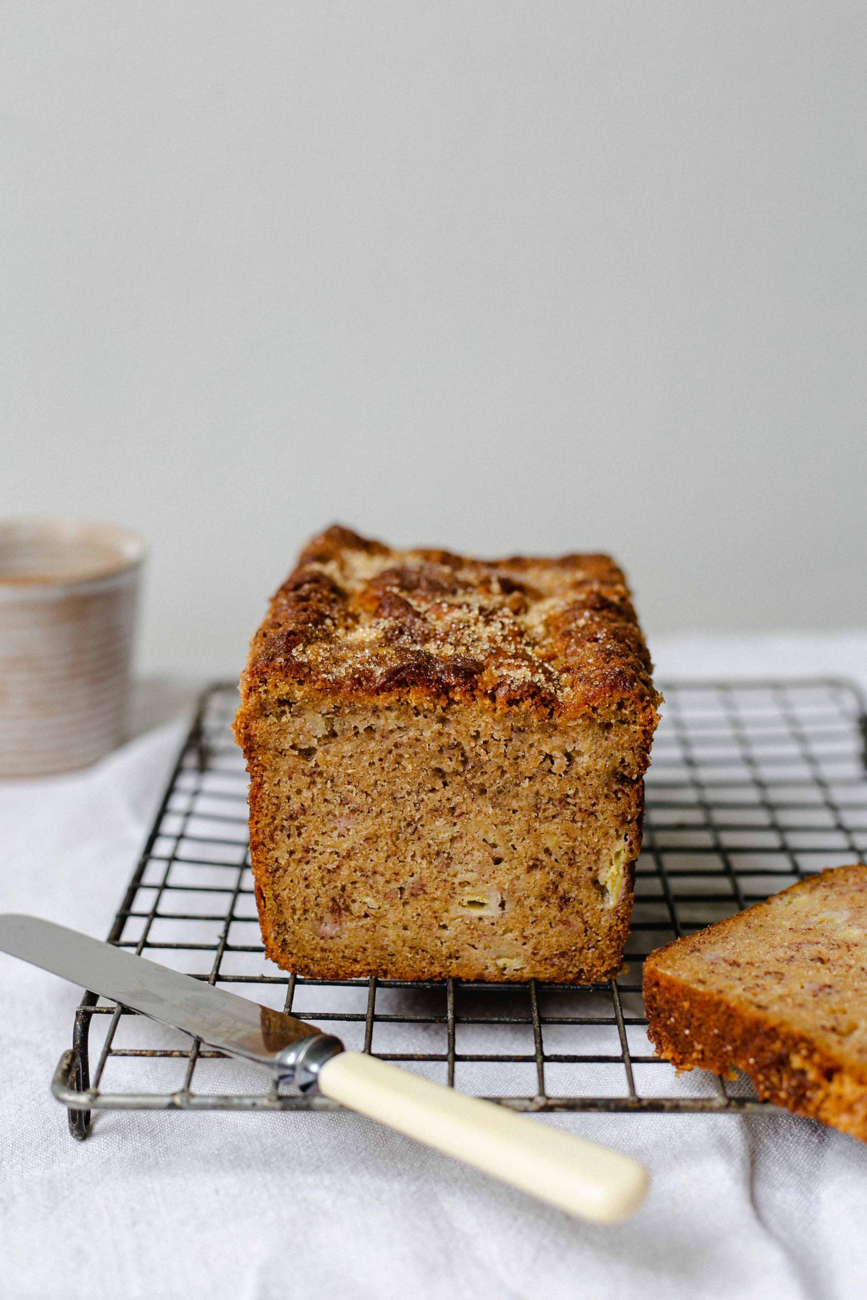 Gluten free and low FODMAP banana bread loaf