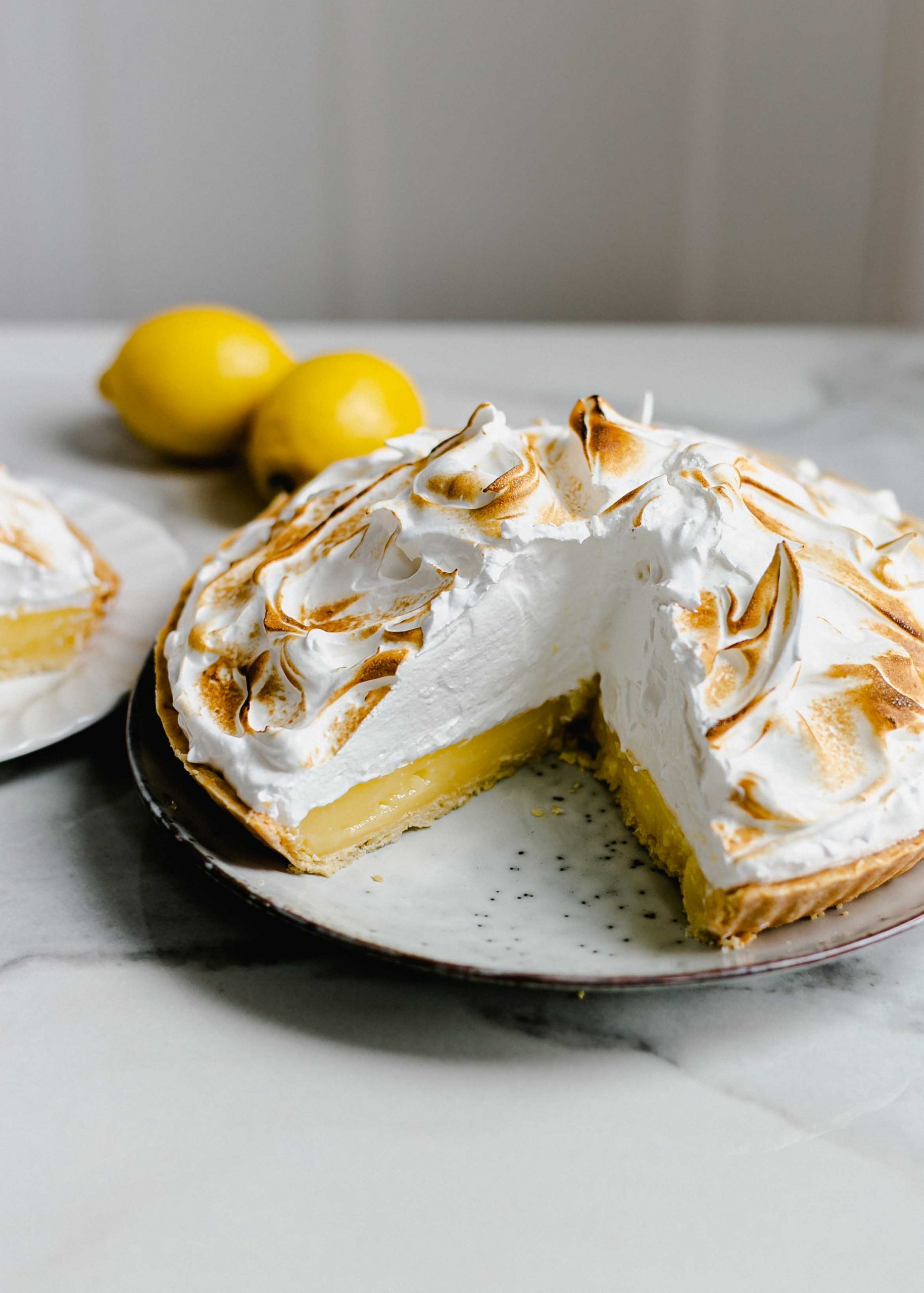 Gluten free lemon meringue pie close up