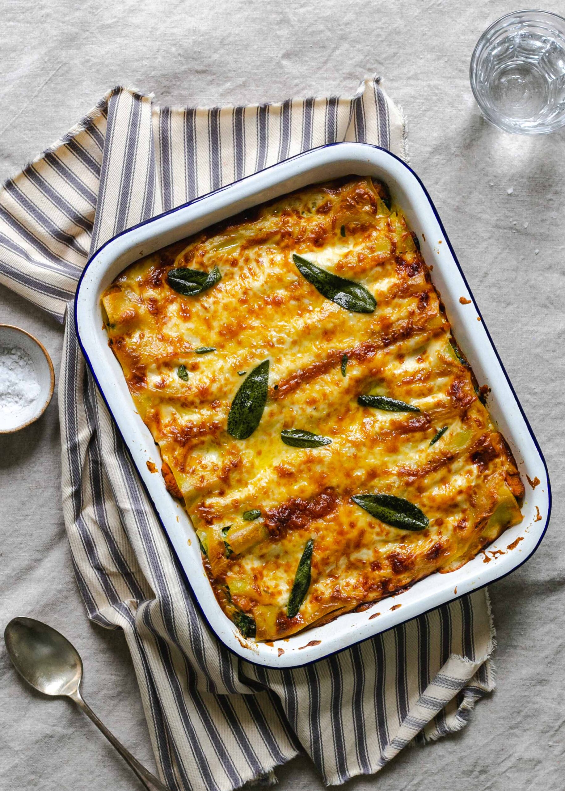 Ready to eat gluten free pumpkin, spinach and ricotta cannelloni